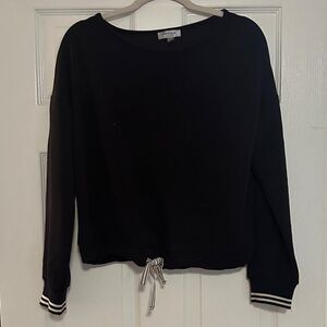 Cable & Gauge Black Top with Pink Nail Accent